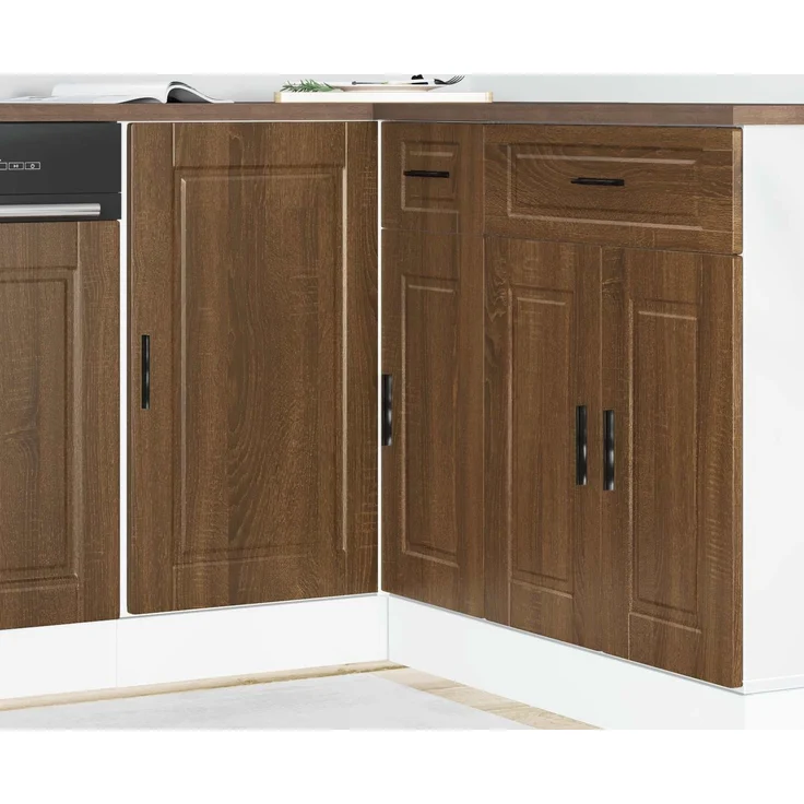 vidaXL Küchenunterschrank Porto Braun Eichen-Optik Holzwerkstoff 854305 – Bild 4