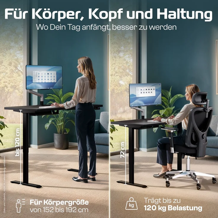 ProDesk Schwarz/Schwarz (160x80 cm) – Bild 2