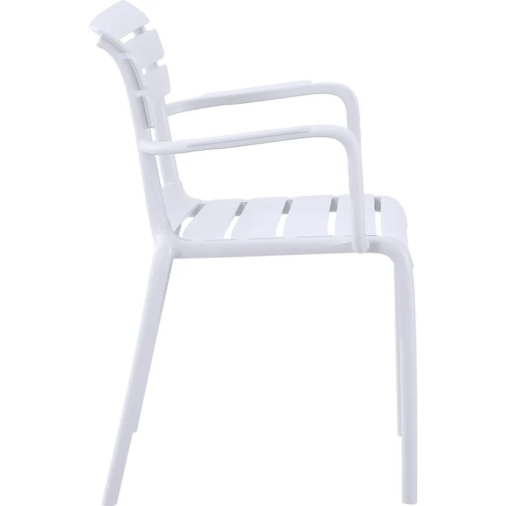 CLP Gartenstuhl Joliya stapelbar mit Armlehnen wetterfest UV-beständig bis 150 kg,weiß – Bild 5