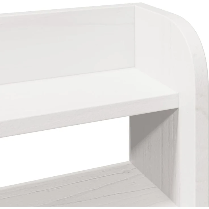 vidaXL Kopfteil mit Ablagen Weiß 120 cm Massivholz Kiefer 850957 – Bild 7