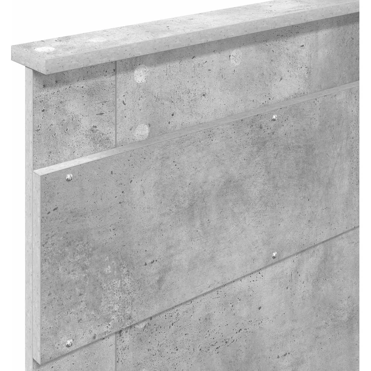 vidaXL Bettrahmen Beton Grau und Silber 75 x 190 cm Holzwerkstoff 3410045 – Bild 10