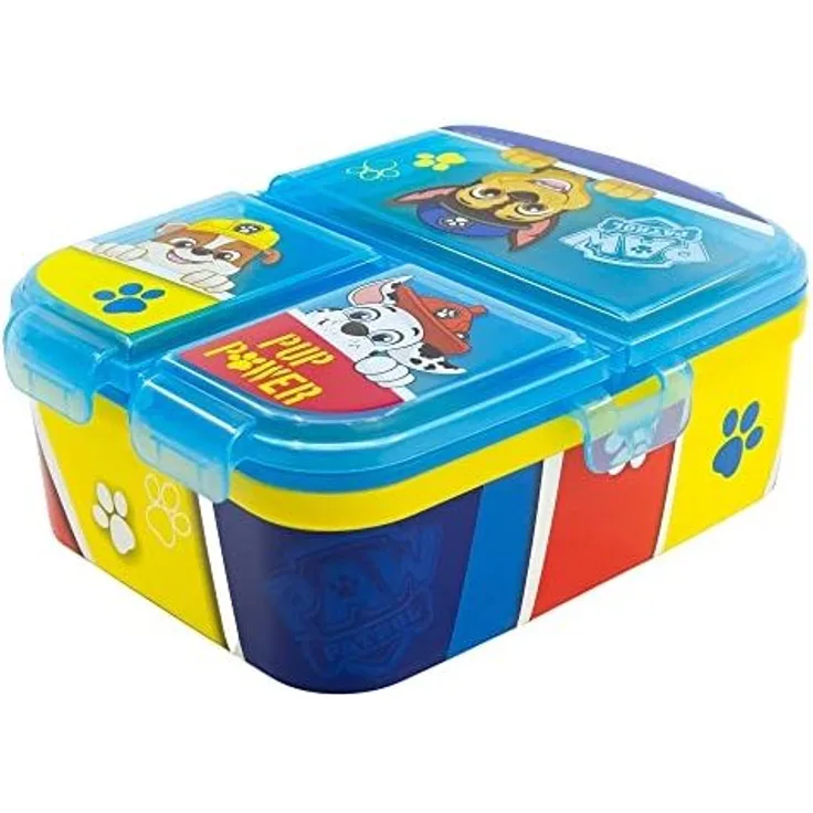 Lunchbox für Kinder mit 4 Fächern aus Kunststoff verschiedene Motive Paw Patrol