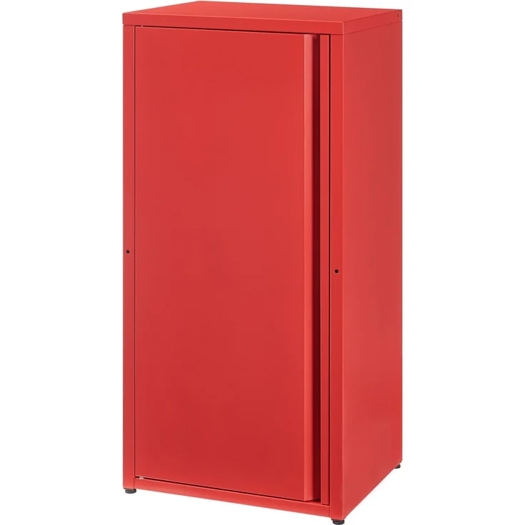 [en. casa] 'Burlöv' Metallschrank, Stahl, 88 x 40 x 35 cm, Rot – Bild 2