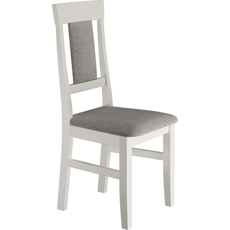 Gepolsterte kleine Essgruppe Tisch 2 Stühle Kiefer Massivholz weiß-grau 90.70-50 A W Set 25 – Bild 5