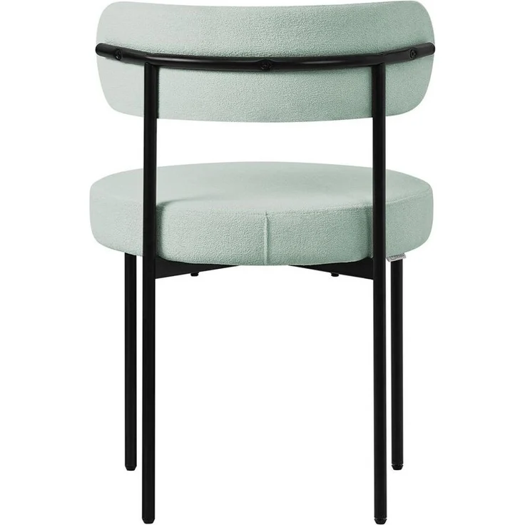 ML-DESIGN Polsterstuhl Esszimmerstühle Gruppe Küchenstuhl aus Teddystoff mit Metallbeinen (2 St), Clubstuhl 2er Set Wohnzimmerstuhl Grün moderne Design Lounge Stuhl – Bild 3