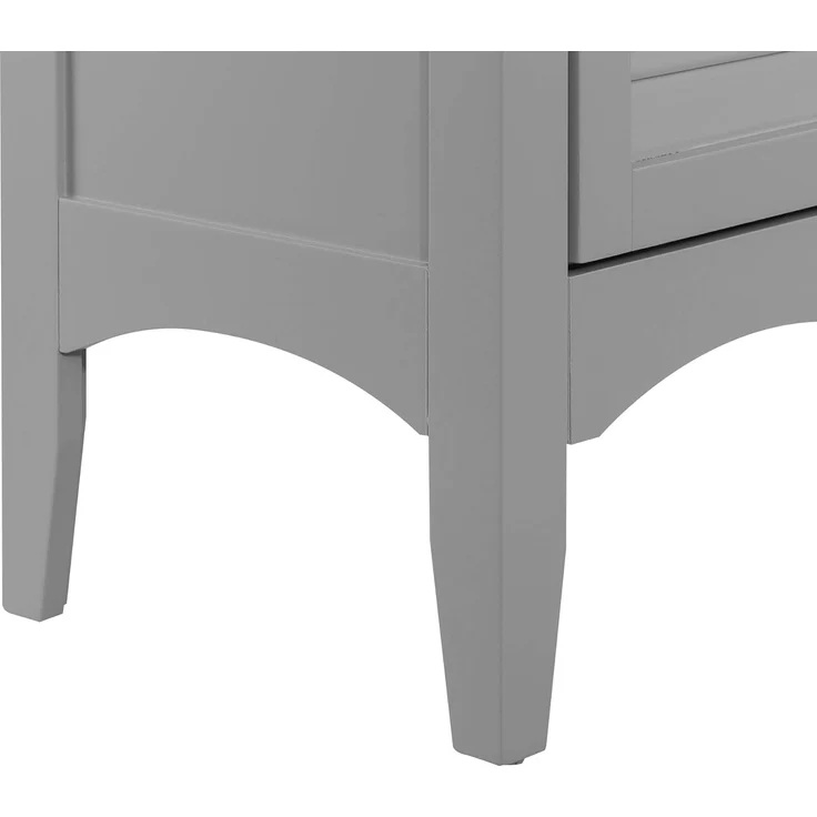 Teamson Home Glancy Wooden Leinenturm hoher Badezimmerschrank grau ELG-640 mit Lagerung – Bild 7
