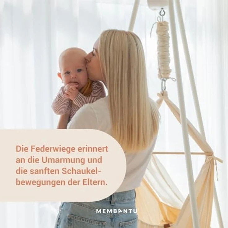 Membantu Premium Set inkl. Ständer und Federwiegenmotor LeeLoo02 Natur – Bild 7