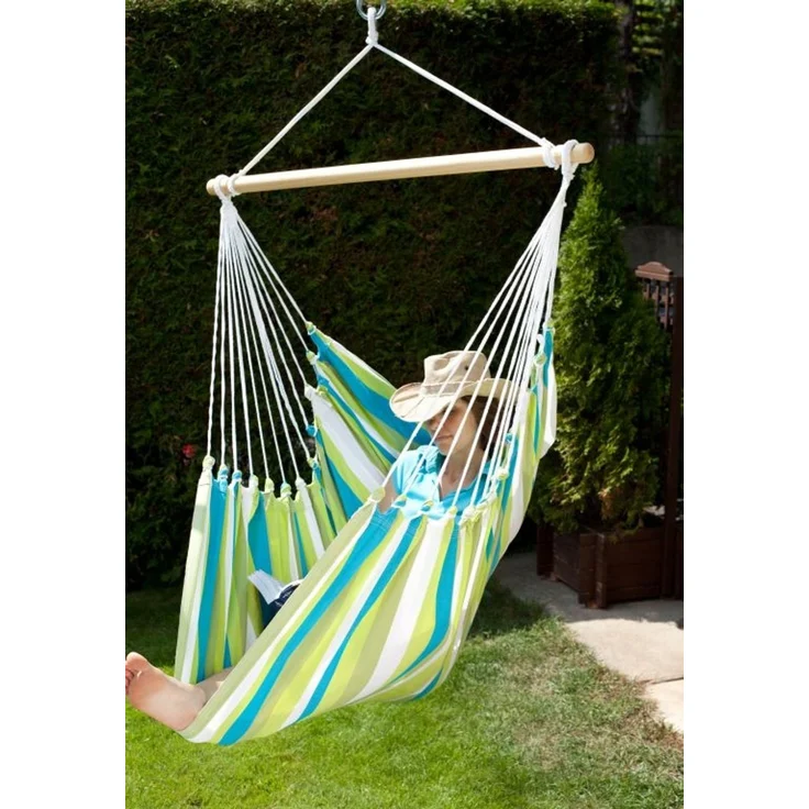 MacaMex Hängestuhl Cayo Grande Beach, wetterfest, grün, 110x175 cm – Bild 4