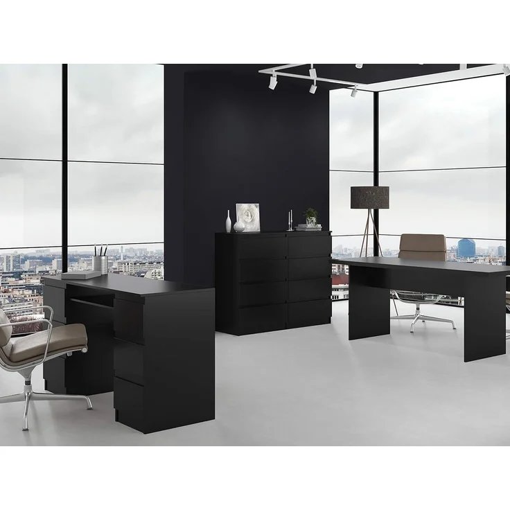 ibonto HOCHKOMMODE Schwarz 40x120x97cm (H 97 x T 40 x B 120 cm) – Bild 5
