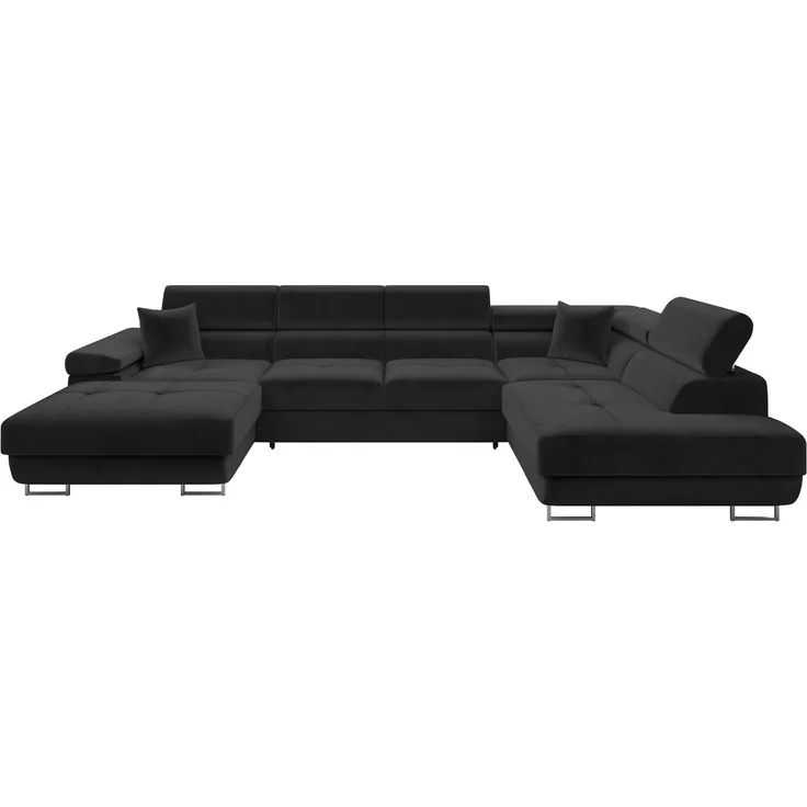 Ecksofa Torezio Bis mit Bettkasten, Schlaffunktion und Einstellbare Kopfstützen (Farbe: Polo 897, Seite: Rechts)