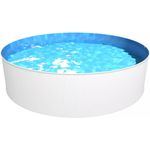 Steinbach Stahlwand Swimming Pool "New Splasher Secure", Stahl Weiß, Ø 350 x 90 cm