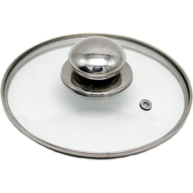 Michelino Universal-Glasdeckel ø16 cm mit Dampfauslass & Edelstahlknopf – Bild 3