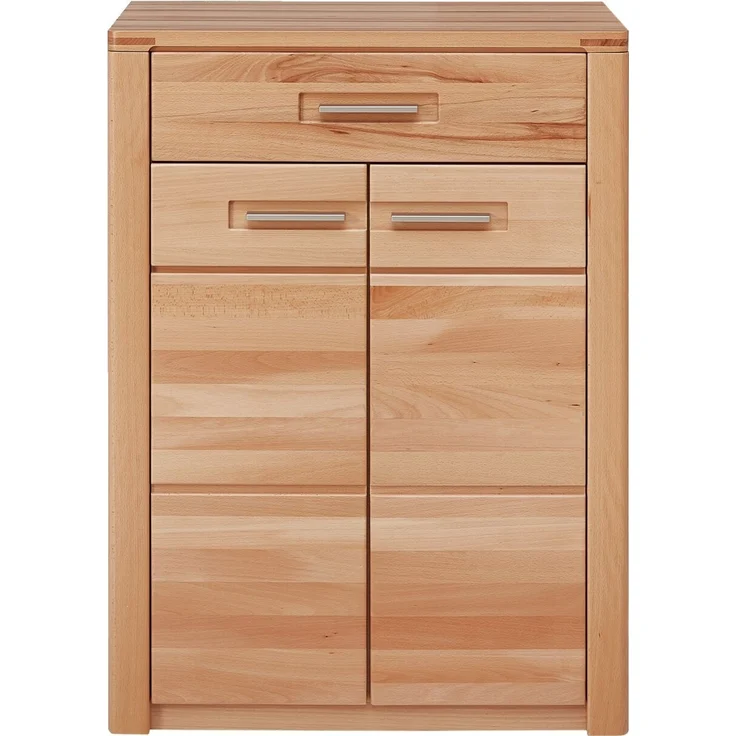 Linea Natura 'NATURE ONE' Schuhkommode, Teilmassiv kernbuche, 74 x 100 x 40 cm, mit Softclose und Schublade – Bild 3