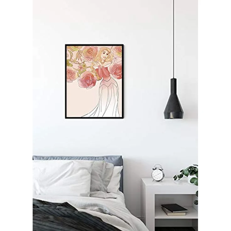 Komar Disney Wandbild Sleeping Beauty Roses, 40x50cm Kunstdruck für Kinderzimmer und Babyzimmer, seidenmatter Farbprint, ohne Rahmen, WB052-40x50 – Bild 3