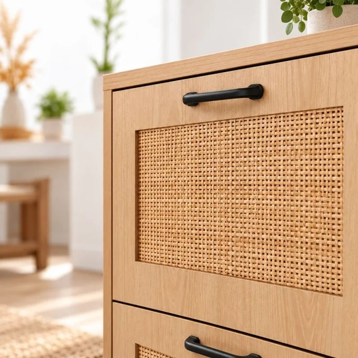 Relaxdays Schuhschrank Kipper Rattan – Bild 8