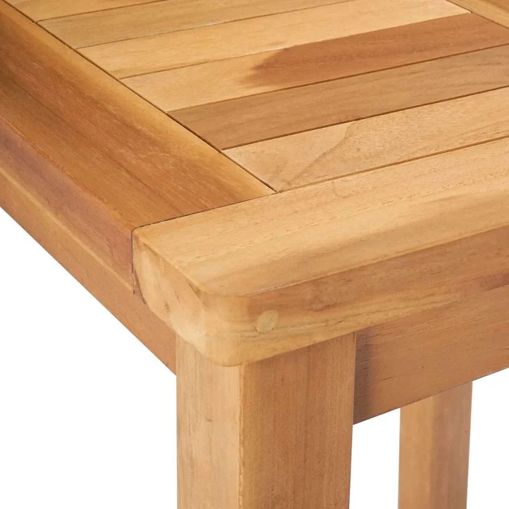 vidaXL Bartisch Natur 60 x 60 x 105 cm Massiv-Teak 42030006 – Bild 6