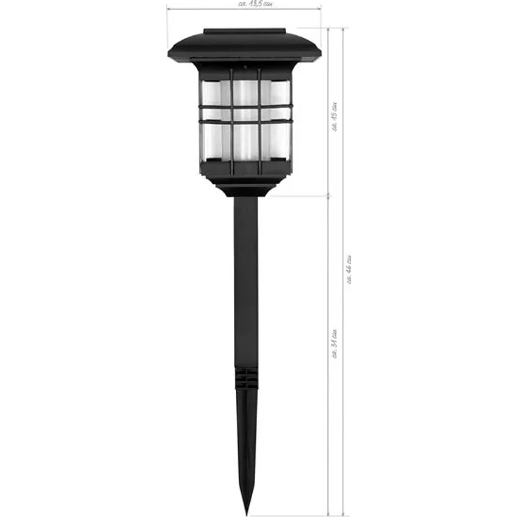 IC Gardenworld LED Laterne 4 in 1 Solar Gartenlaterne mit LED-Licht im Flammeneffekt-Design, LED fest integriert, warm-weiß im Flammeneffekt, zum Stecken, Hängen oder Hinstellen, einfache Montage, kabellos – Bild 8