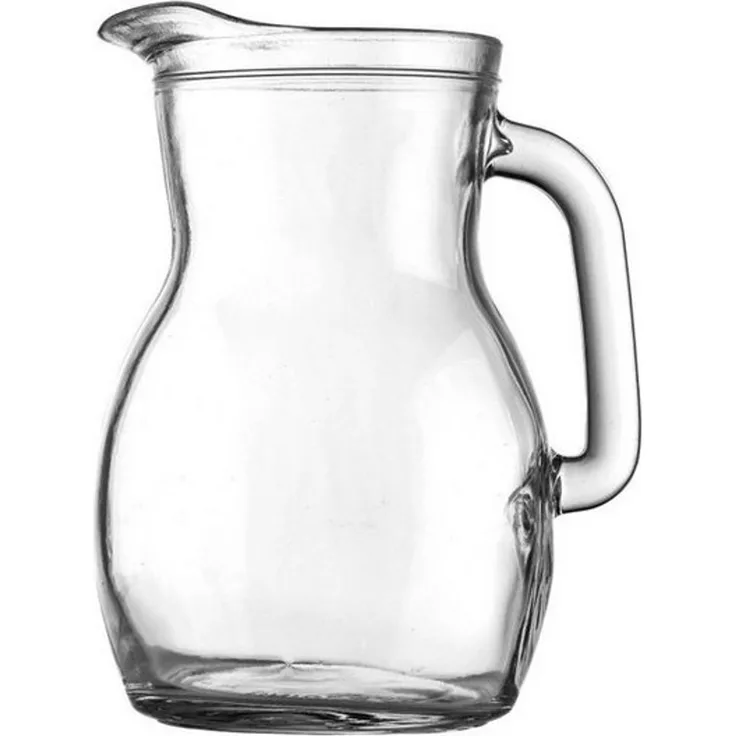 KONZEPT Wasserkrug Glaskrug Transparent Ergonomischer Griff, (3-tlg), Volumen: 1L, 500 ml, 250 ml. Set 1/2/3 Stk.