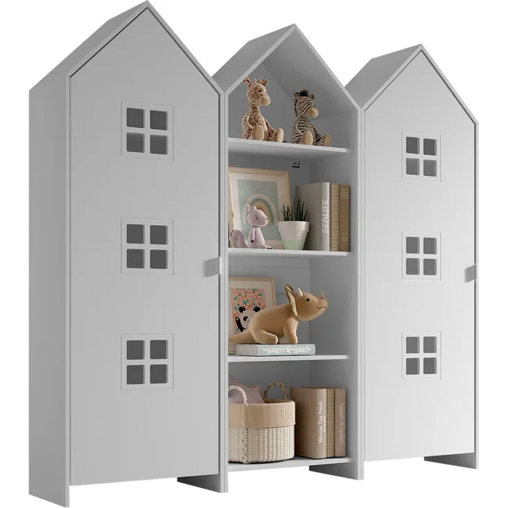 Kleiderschrank >CASAMI BRUGES< in Korpus Weiß / Front Weiß u. Weiß, MDF