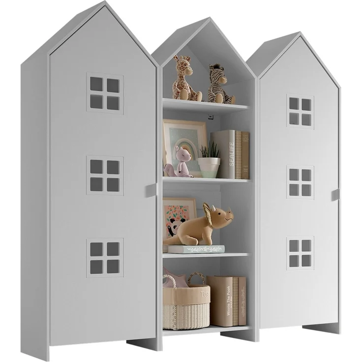 Kleiderschrank >CASAMI BRUGES< in Korpus Weiß / Front Weiß u. Weiß, MDF – Bild 1