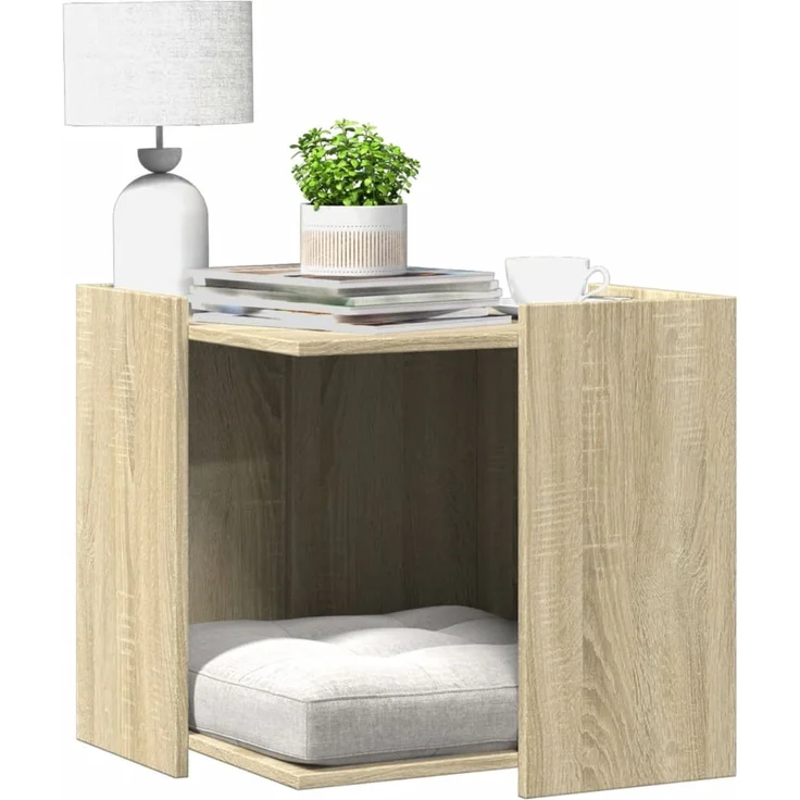 vidaXL Katzenklo Sonoma Eiche 53x53x51 cm Holzwerkstoff 857753 – Bild 1