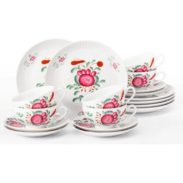 Seltmann Weiden Amina Ostfriesenrose Teeservice 18-teilig – Bild 5