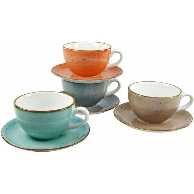 Vintage Nature Bunt, Cappuccino Set 8-tlg (mo) – Bild 4