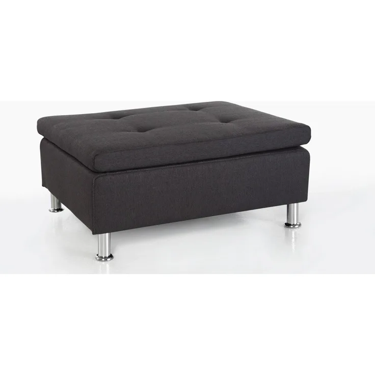 Hocker MONTEGO Polsterhocker in Stoff dunkelgrau 98x78 cm