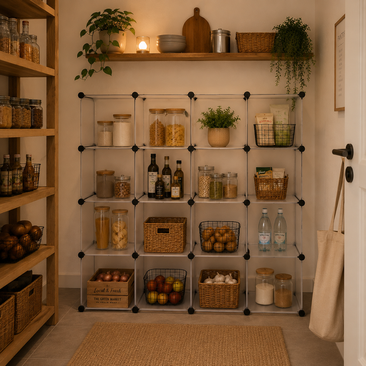 belviona Steckschrank mit Fächern, modulares Würfelregal, platzsparendes Aufbewahrungsregal für Schlafzimmer, Flur & Kinderzimmer, 16 Fächer – Bild 2