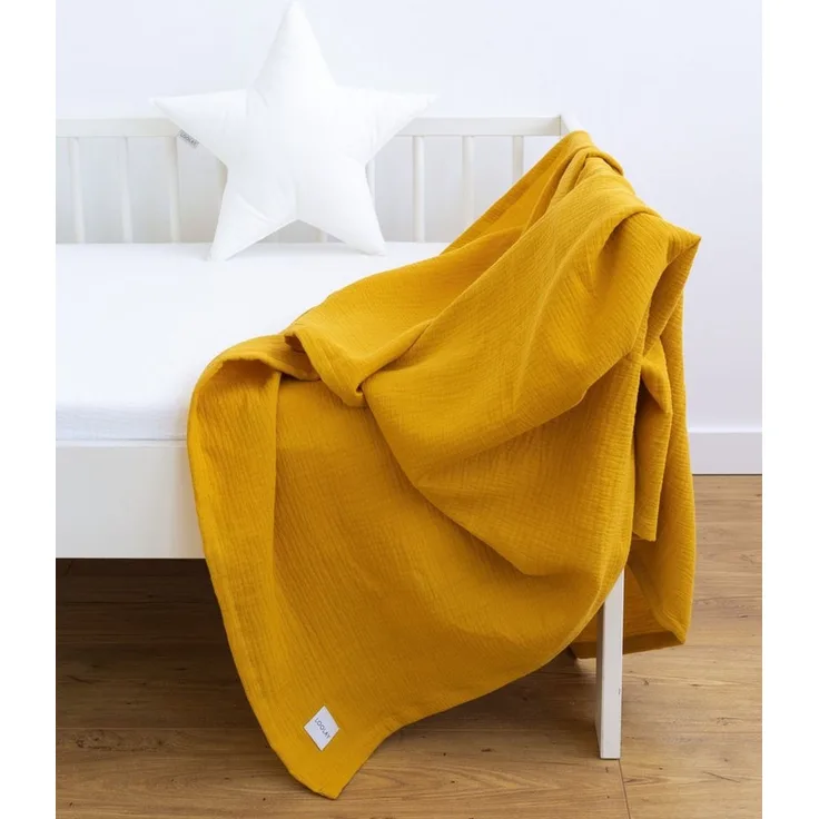 Babydecke Babydecke Musselin Baumwolle Tagesdecke Decke 95x95 120x120 150x200 cm, Loolay, LOOLAY Musselin Tagesdecke, atmungsaktiv, weich & leicht!