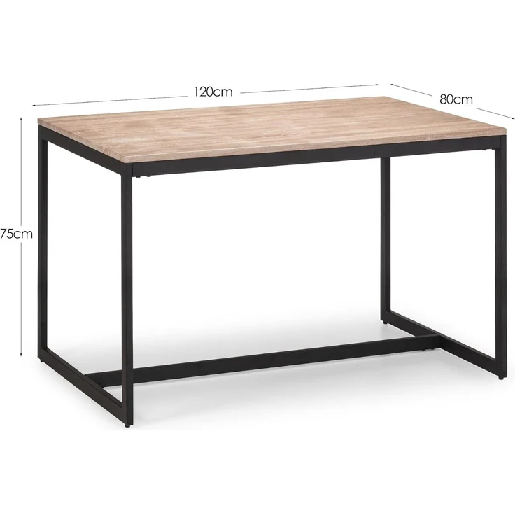 Der Julian Bowen Tribeca Esstisch in Schwarz/Sonoma-Eiche ist ein stilvolles und praktisches Herzstück in deinem Esszimmer – Bild 2