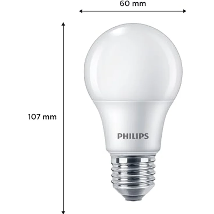 Philips LED Classic E27 Lampen 6-er Pack (60 W), matte LED Lampen mit warmweißem Licht, energiesparende Lampen mit langer Nutzlebensdauer, neue Generation – Bild 4