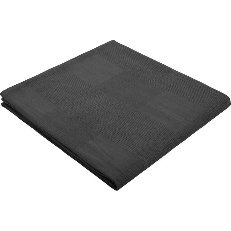 my home Tagesdecke Mira, leichte Tagesdecke aus 100% Baumwolle, uni Überwurf, ohne Füllung