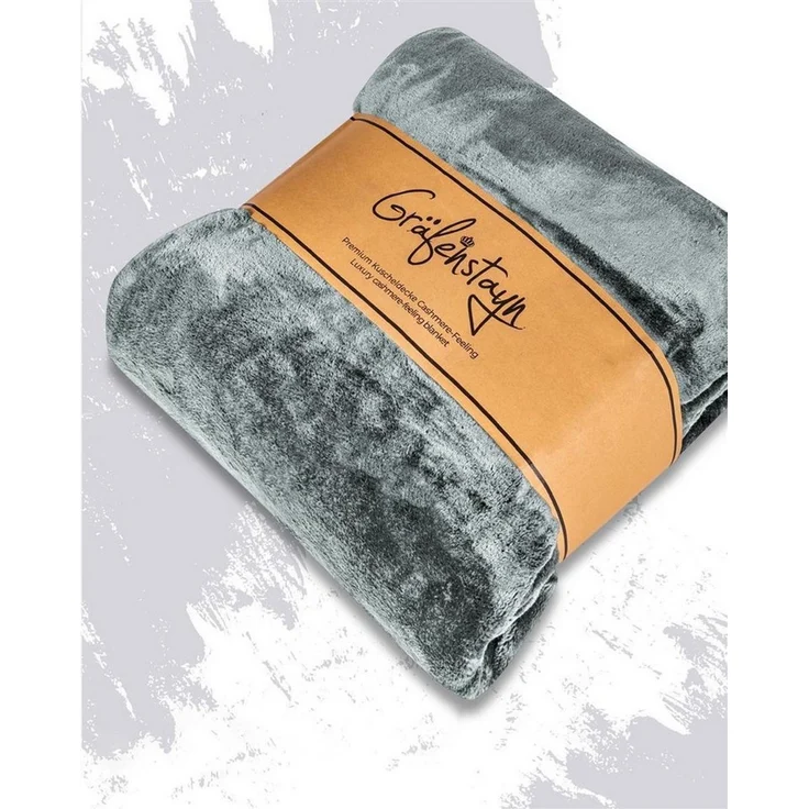 Wohndecke Cashmere-Feeling Kuscheldecke super weich & flauschig – Fleecedecke, Gräfenstayn, dicke & warme Sofadecke, Wohndecke & Tagesdecke - Überwurf Sofa, Couch – Bild 2