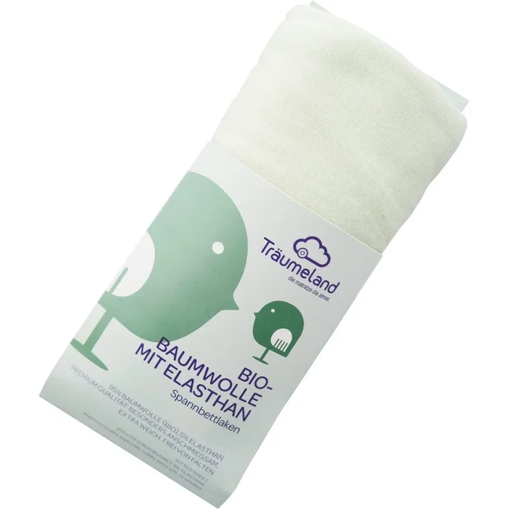 Träumeland Spannbettlaken Bio-Baumwolle mint 40 x 90 cm