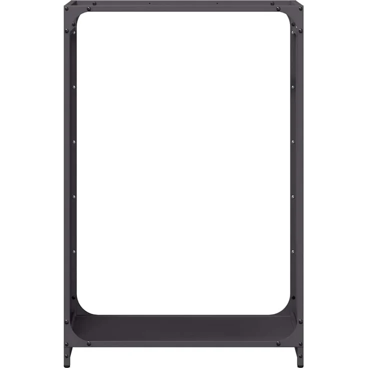 vidaXL Brennholzregal Schwarz 60x28x90 cm Kaltgewalzter Stahl 864211 – Bild 4