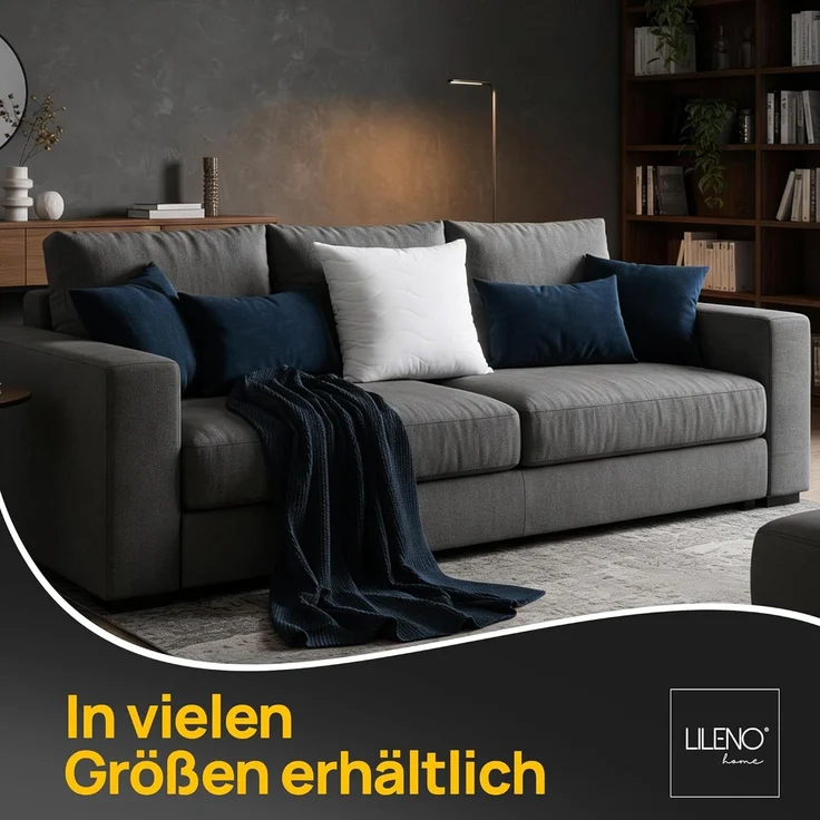 LILENO HOME Kopfkissen 40x40 (6er Set) – 95 °C waschbar, Oeko-Tex & Made in DE – Allergiker Kissen 40x40 für himmlischen Schlaf – Haut schmeichelndes & geruchsfreies Pillow – Bild 5