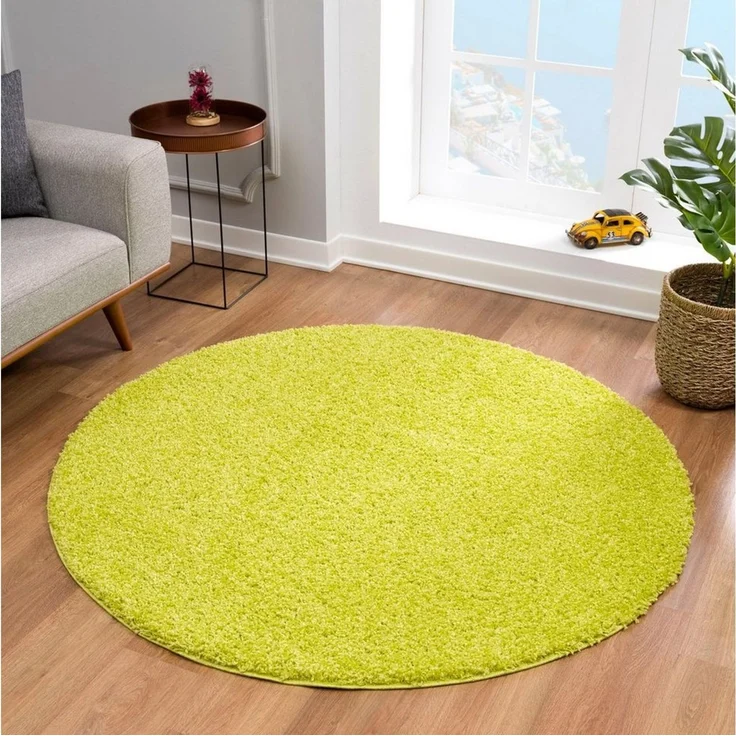 Sanat Hochflor-Teppich LOCA, rund, Höhe: 30 mm, Wohnzimmer, Langflor, Shaggy, Schlafzimmer – Bild 1