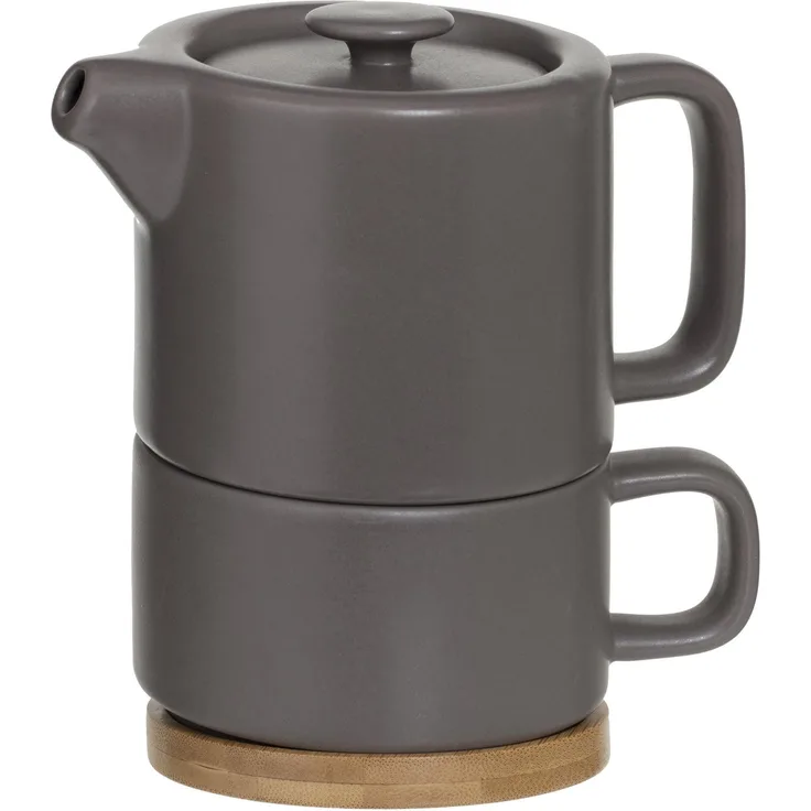 Teekanne mit Tasse NATURAL, 800 ml, hellrosa - Secret de Gourmet