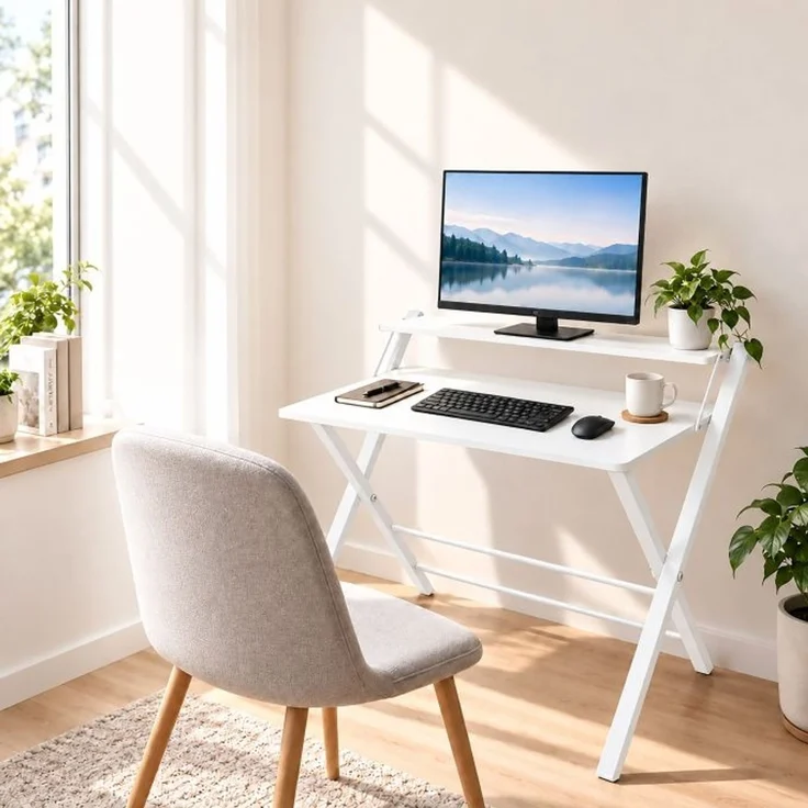 Relaxdays Klappbarer Schreibtisch Monitoraufsatz – Bild 2
