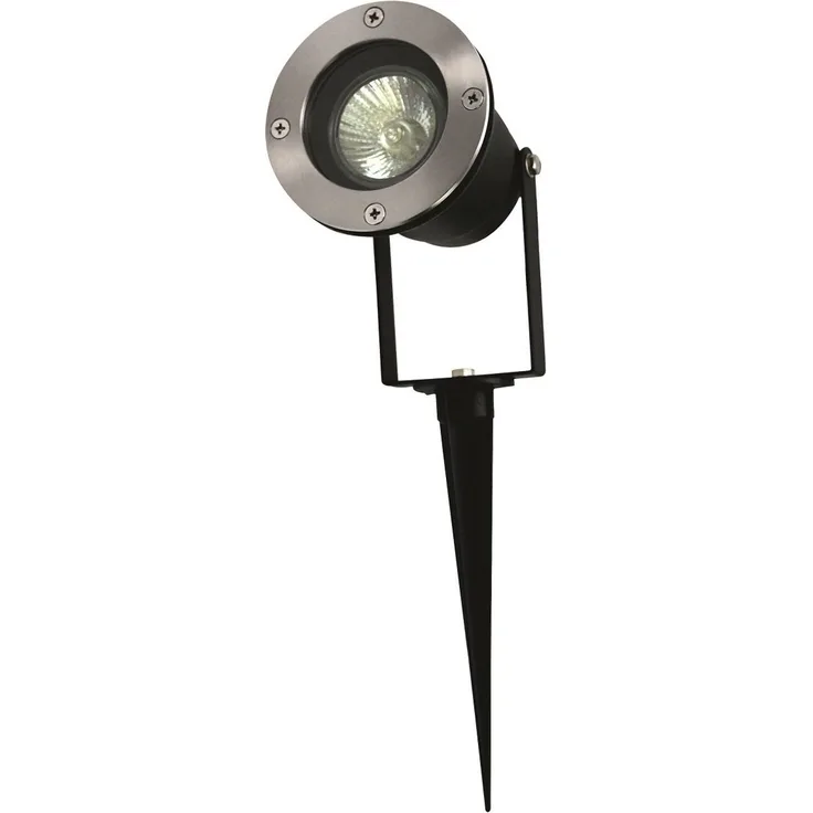 Heitronic 36241 LED Erdspiessstrahler Yuyao schwarz GU10 Anschlussleitung und Stecker