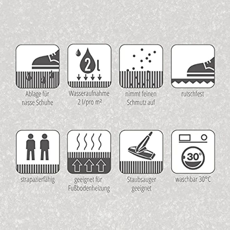 ASTRA Fußmatte Proper Tex 618, rechteckig, Höhe: 9 mm, Schmutzfangmatte, auch als Läufer, waschbar, In -und Outdoor geeignet – Bild 5