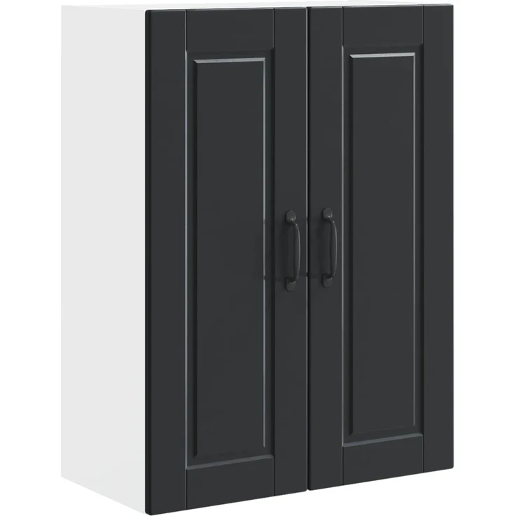 vidaXL Wandschrank PORTO Schwarz 60 x 31 x 80 cm Holzwerkstoff 885396 – Bild 2