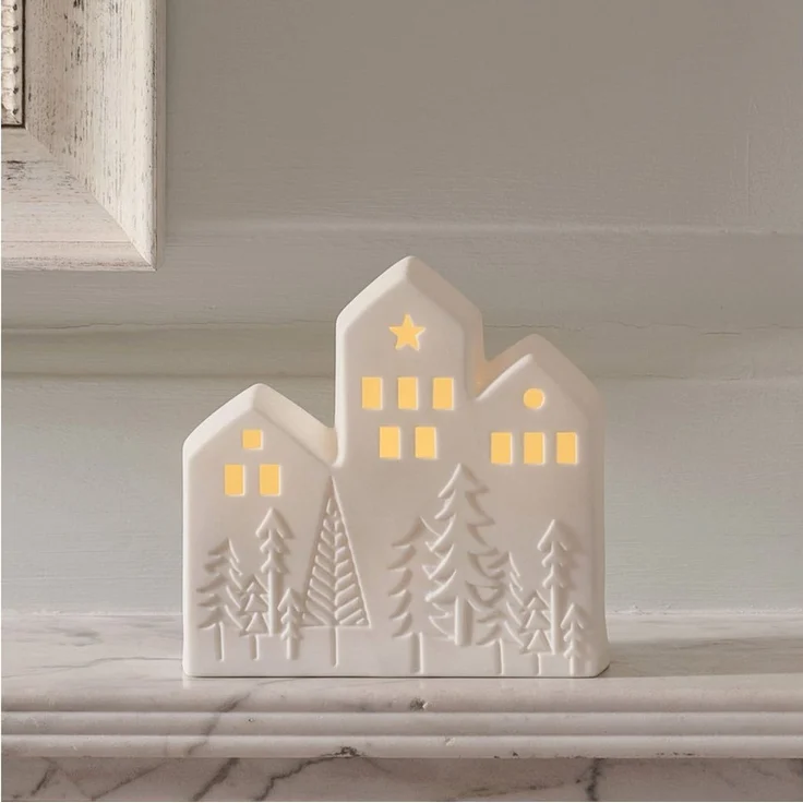 Lights4fun LED Dekolicht LED-Keramik Weihnachtshaus – Bild 4
