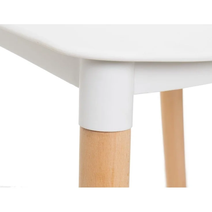 Set mit 4 Stühlen aus PP und Holz in Weiß und Natur – Bild 4