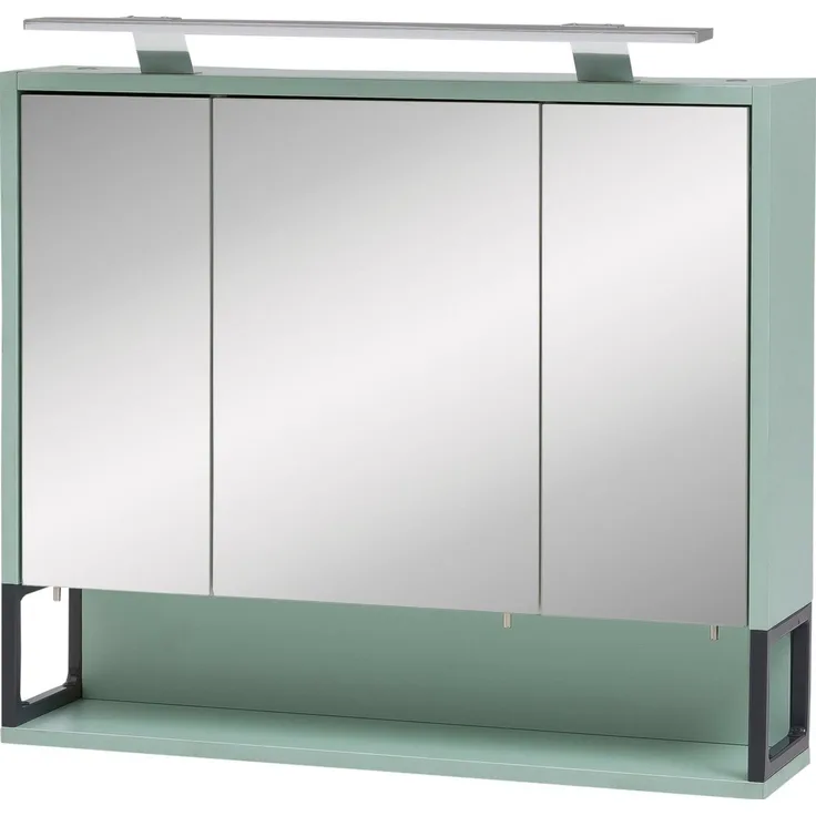 SCHILDMEYER Spiegelschrank Badspiegel Badezimmerspiegel mintfarben 70 x 61,1 x 16 cm