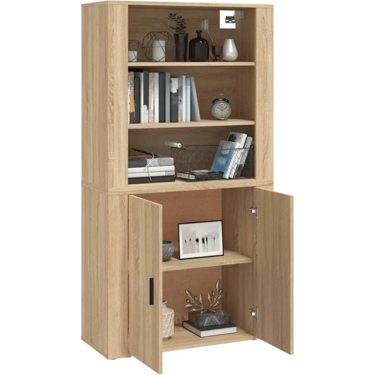 vidaXL Highboard Sonoma-Eiche Holzwerkstoff 3185362 – Bild 4