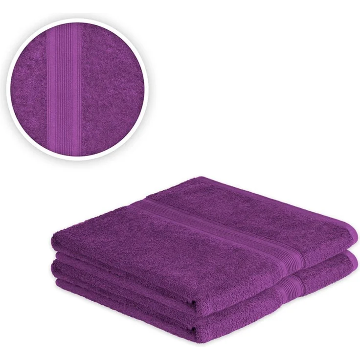 4 x Saunatuch 500 g/m² 80 x 200 cm Lila – Bild 2