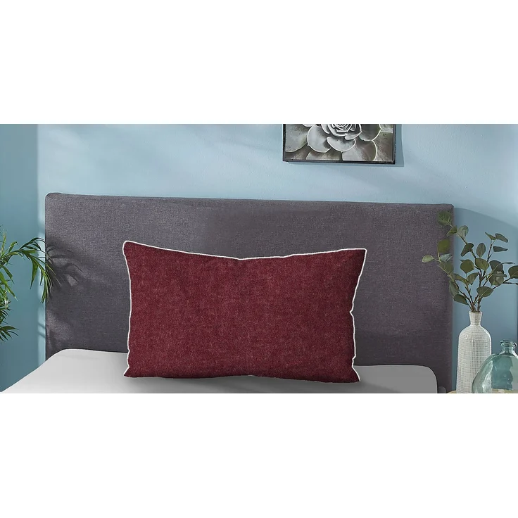 biberna Melange-Flanell Kissenbezug 0840500 MELANGE UNI, burgunder, 1x 40x80 cm – Bild 2