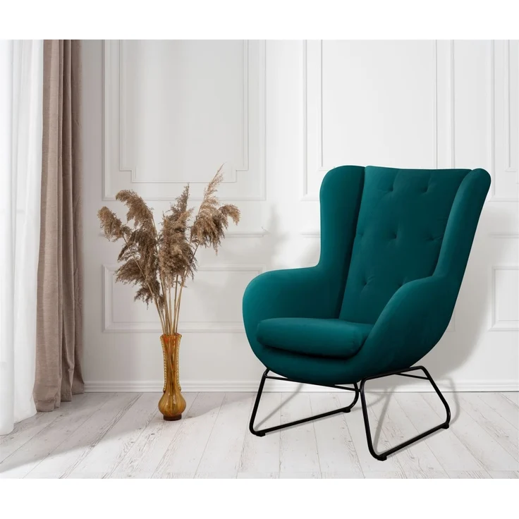 Sessel Designersessel ARTEMIS in Stoff Kronos Meeresgrün – Bild 1
